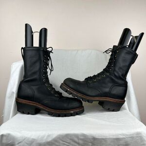 Vintage Chippewa 29435 Steel Toe Logger Work Boots Size 10 D